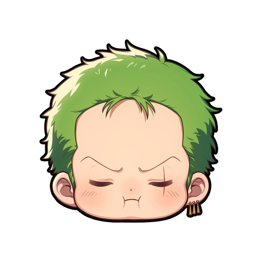 cute zoro face pirate sticker