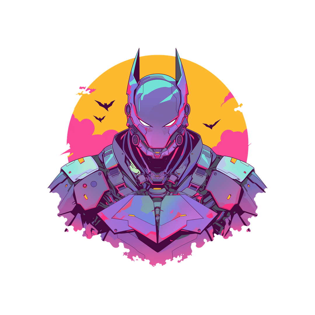 cyberpunk batman futuristic sticker