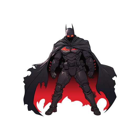 cyberpunk batman red glow sticker