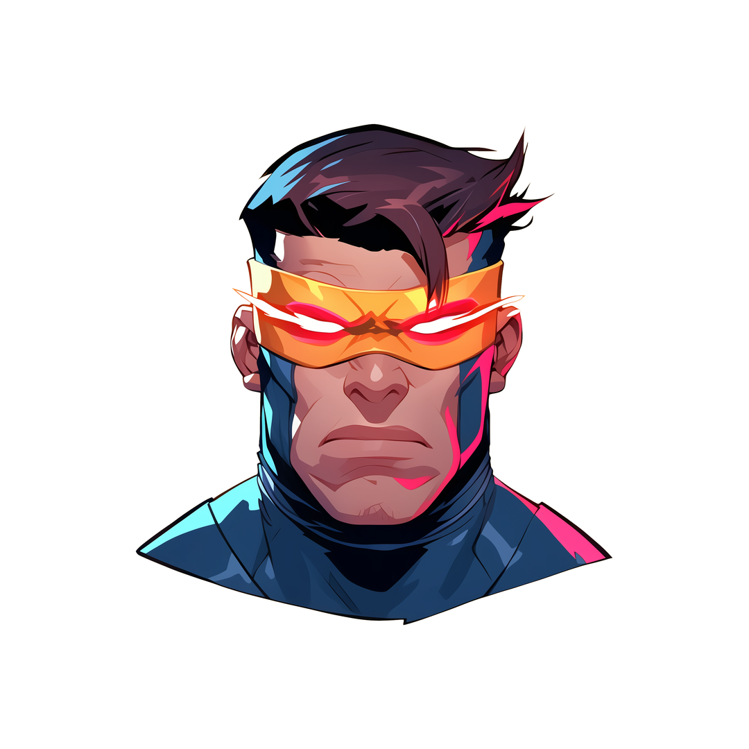 cyclops marvel visor head sticker