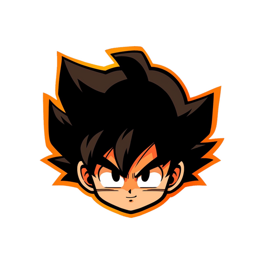 dbz goku head orange stroke sticker