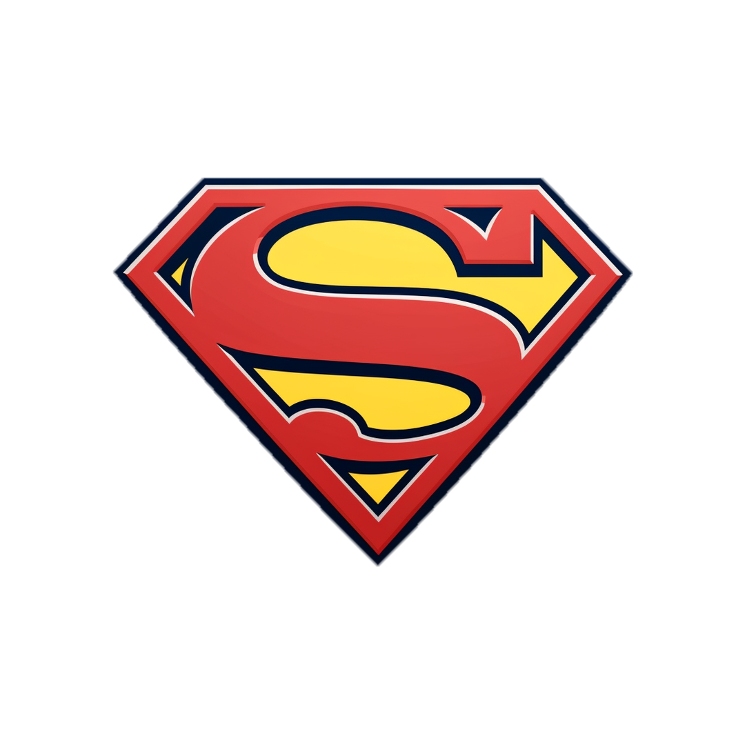 dc aesthetic superman logo sticker