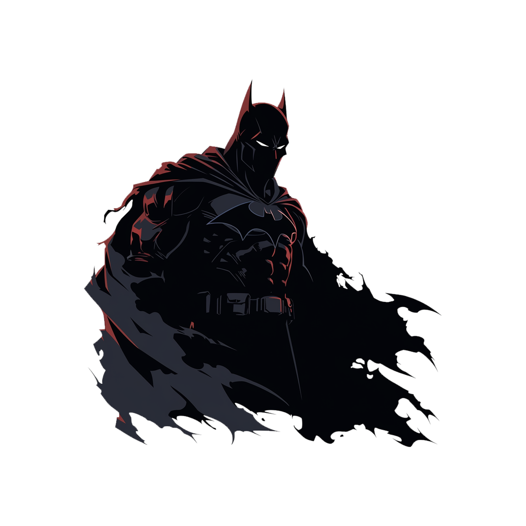 dc batman black minimalist sticker