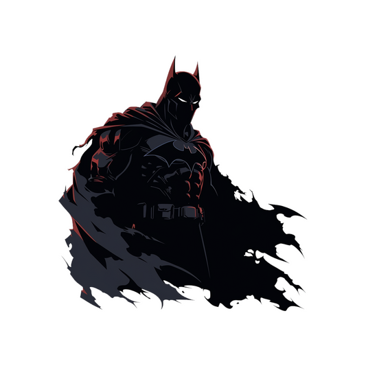 dc batman black minimalist sticker
