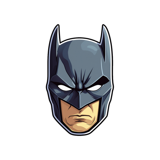 dc batman head cartoon sticker