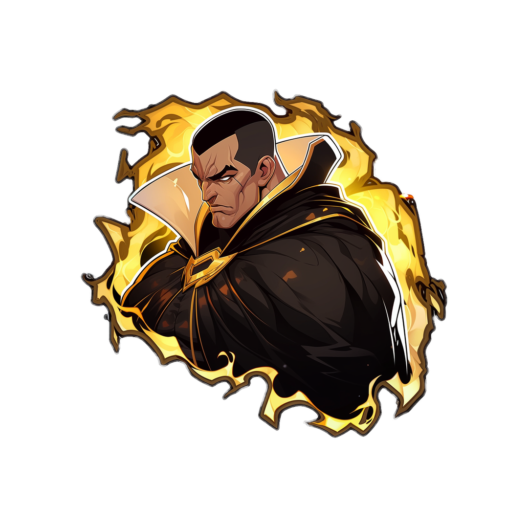 dc black adam comics sticker
