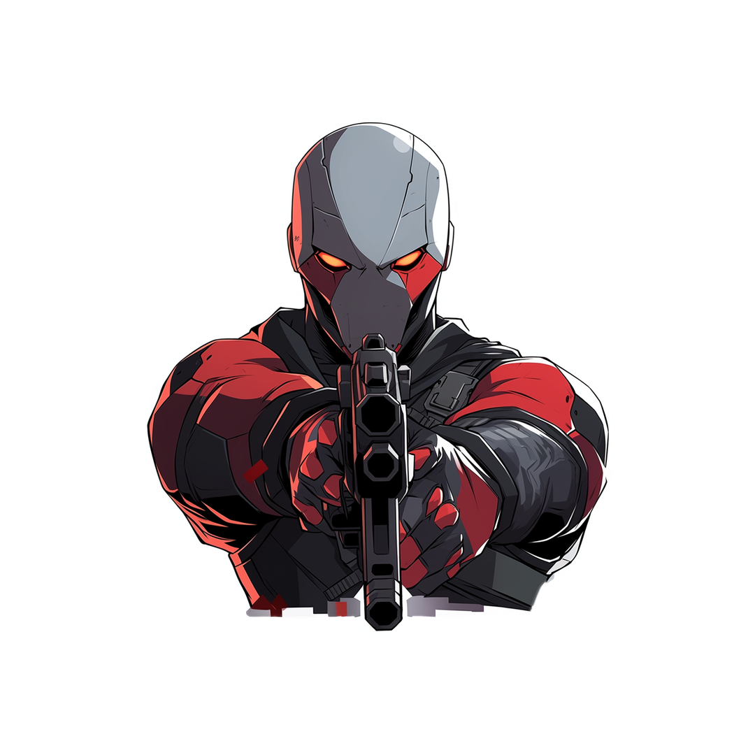 dc deadshot with gun sticker