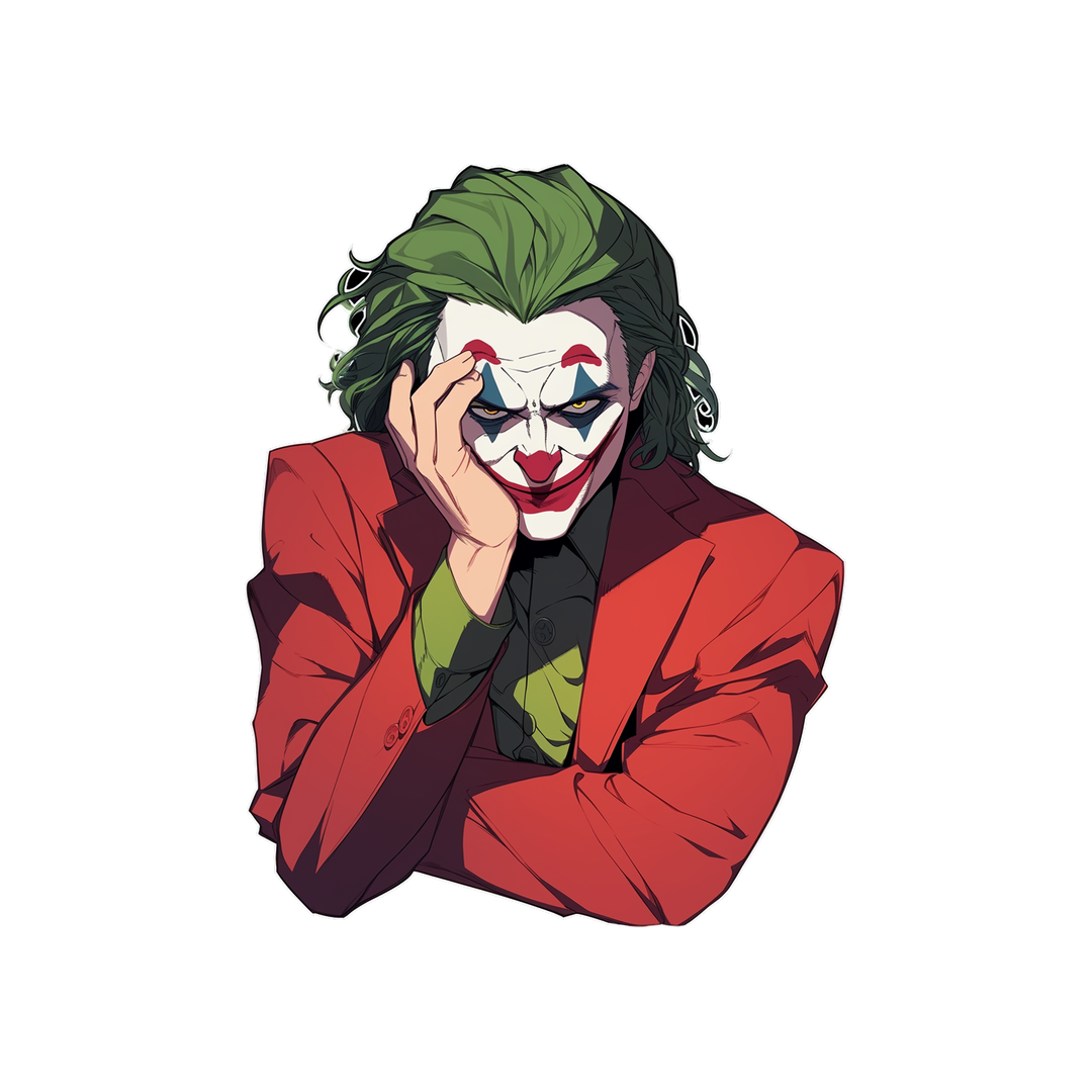 dc joker hand on face sticker