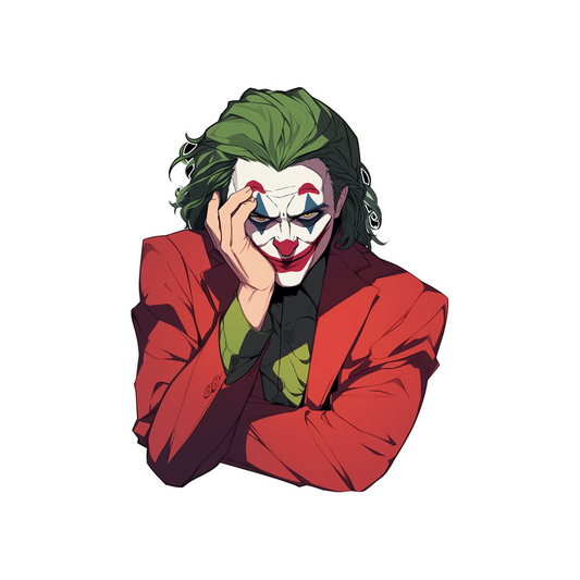 dc joker hand on face sticker