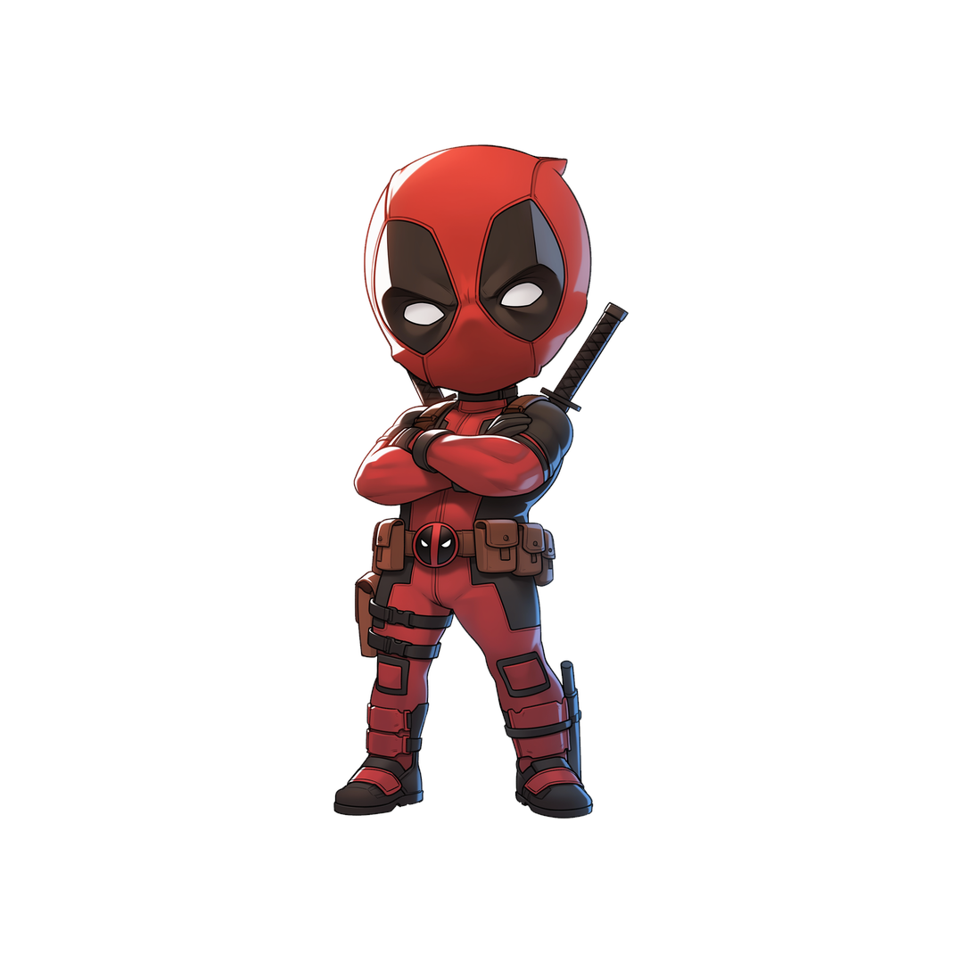 deadpool arms crossed chibi sticker