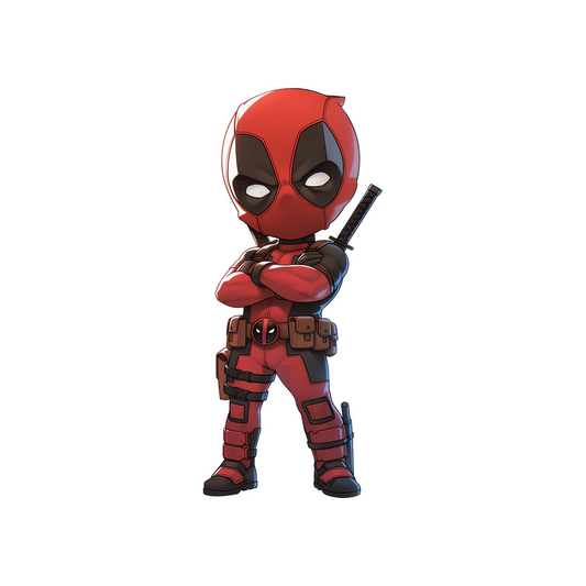 deadpool arms crossed chibi sticker