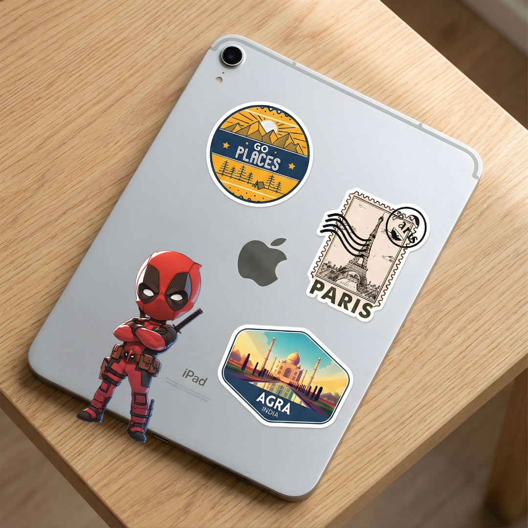 deadpool arms crossed chibi sticker