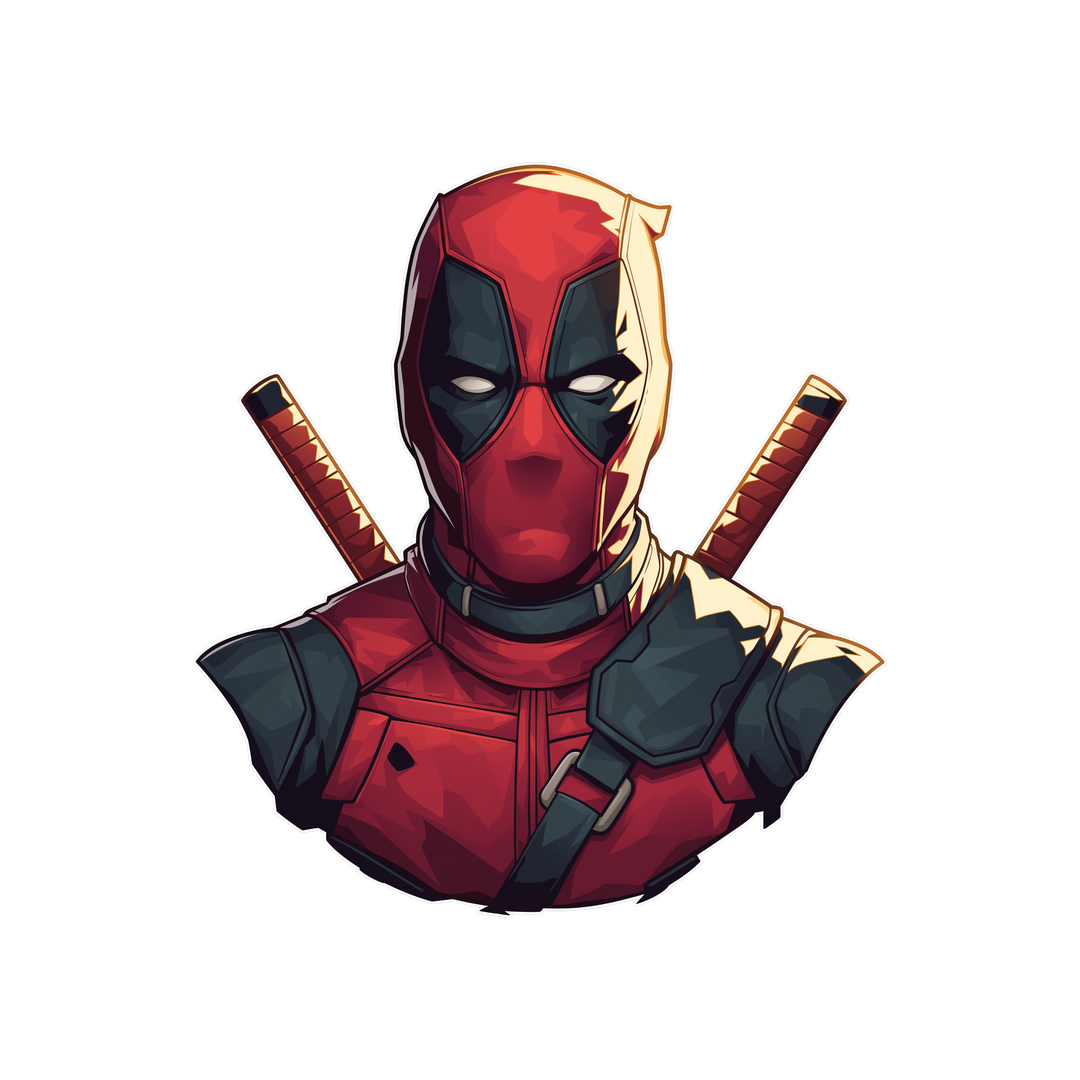 deadpool merc with mouth sticker