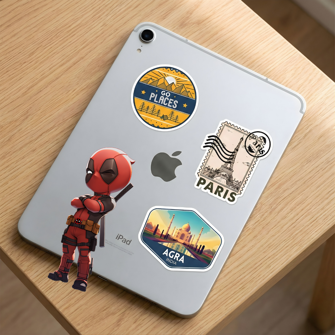 deadpool winking marvel sticker