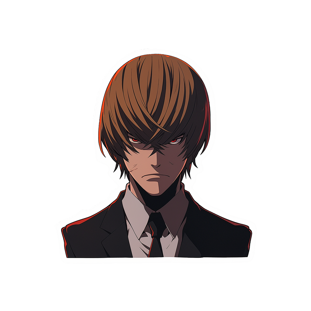 death note angry light yagami sticker