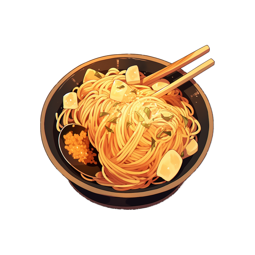 delicious pasta in a bowl sticker