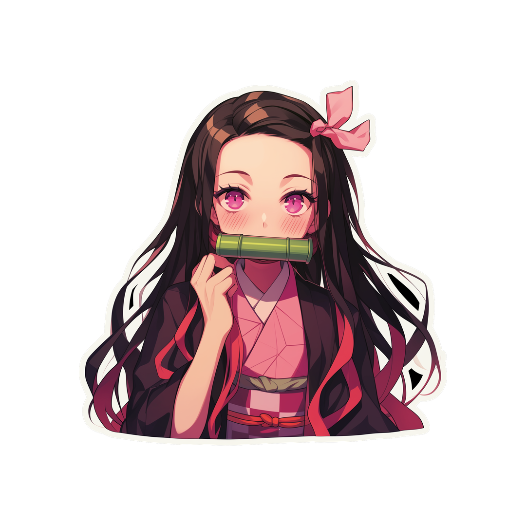 demon slayer beautiful nezuko sticker