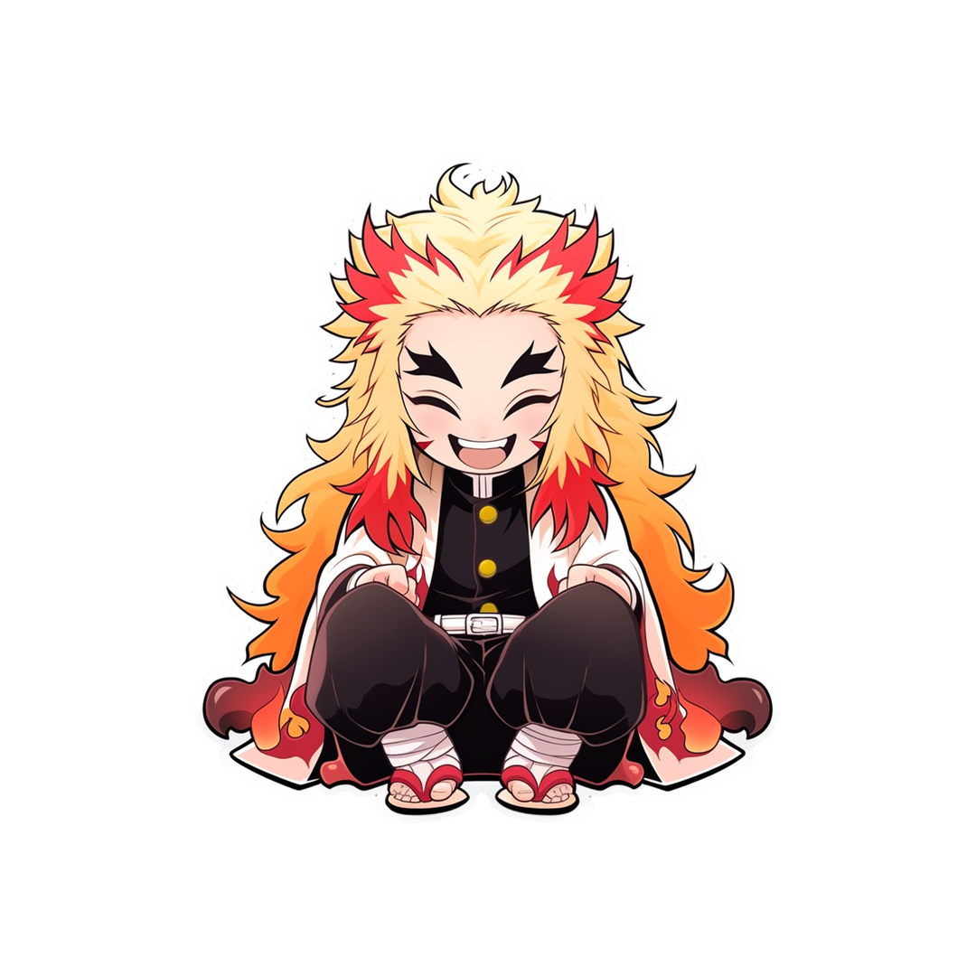 demon slayer chibi kyojuro rengoku sticker