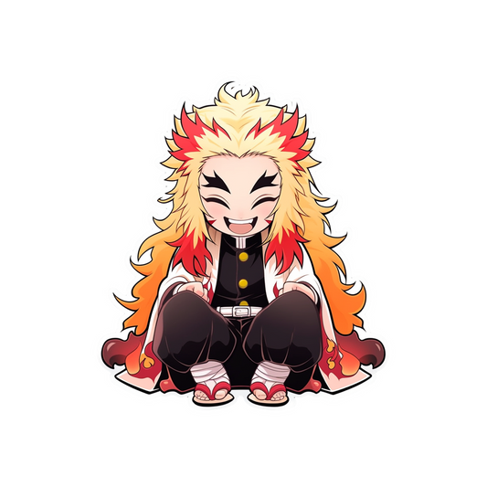 demon slayer chibi kyojuro rengoku sticker