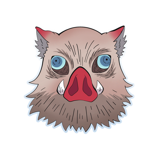 demon slayer inosuke hashibira boar mask sticker