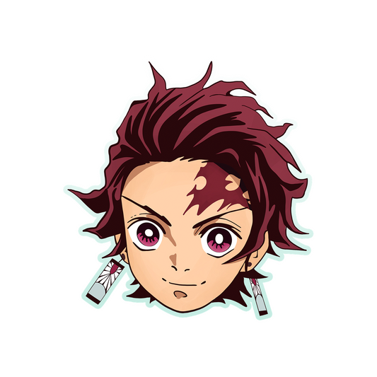 demon slayer tanjiro kamado head sticker