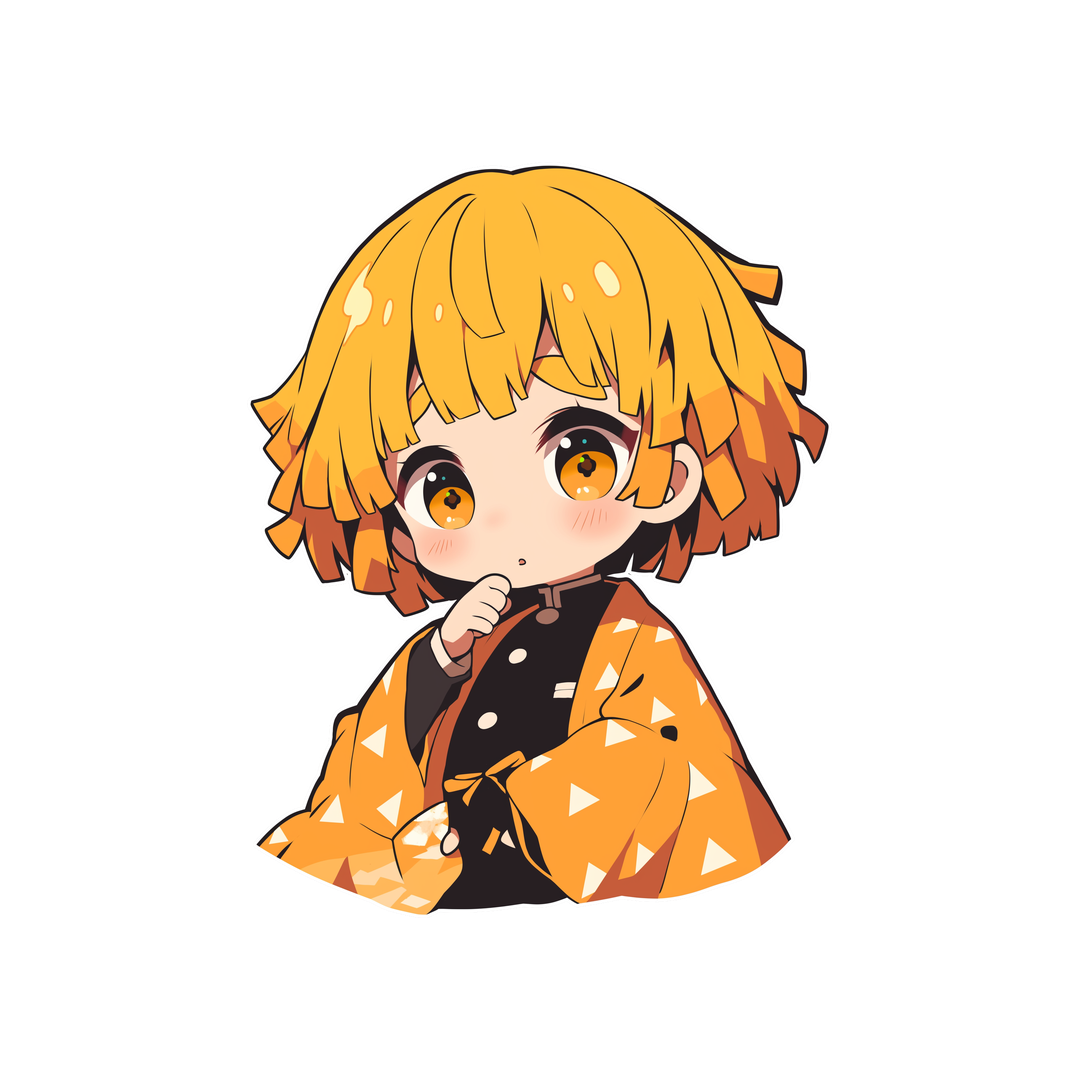 demon slayer zenitsu chibi sticker
