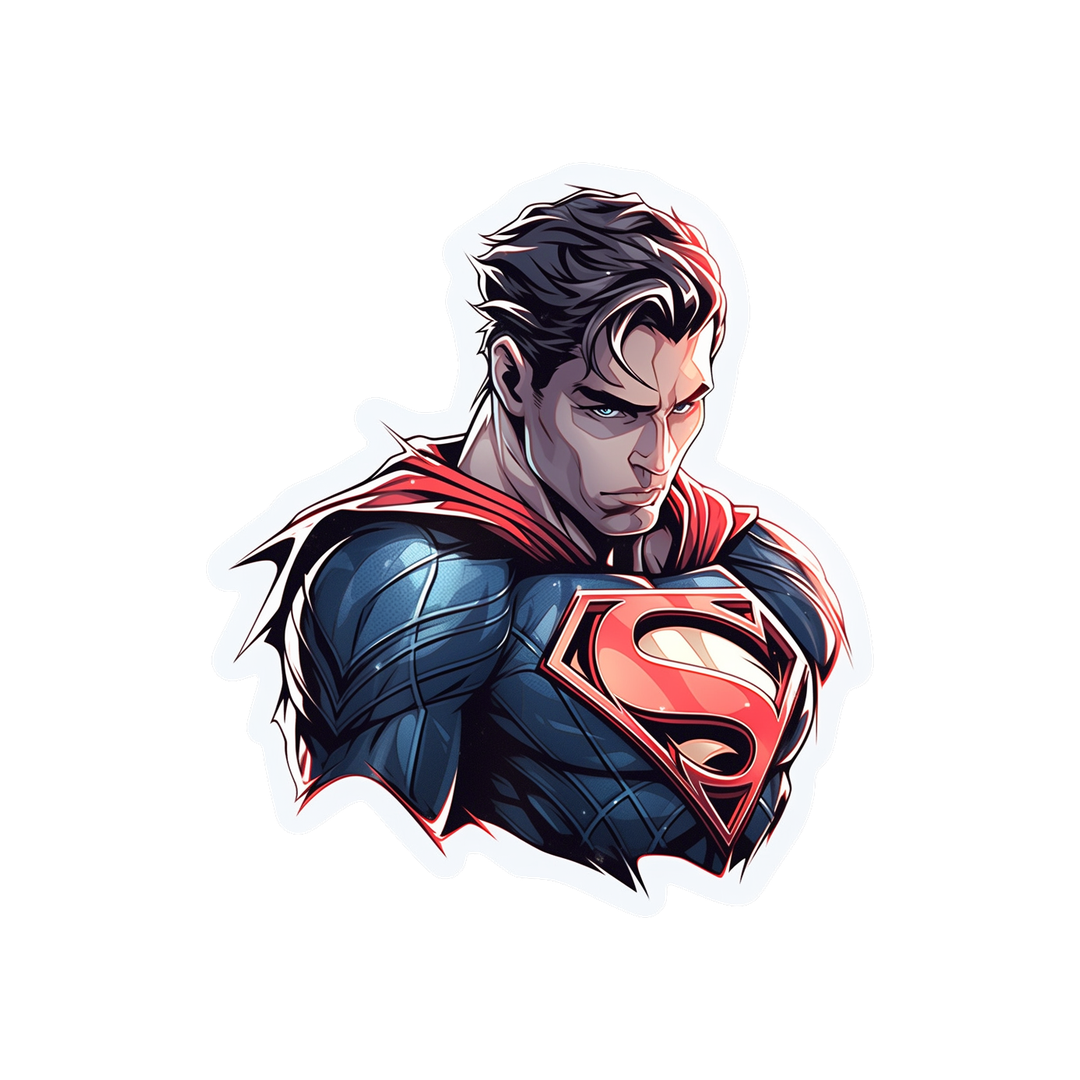 detailed serious superman sticker