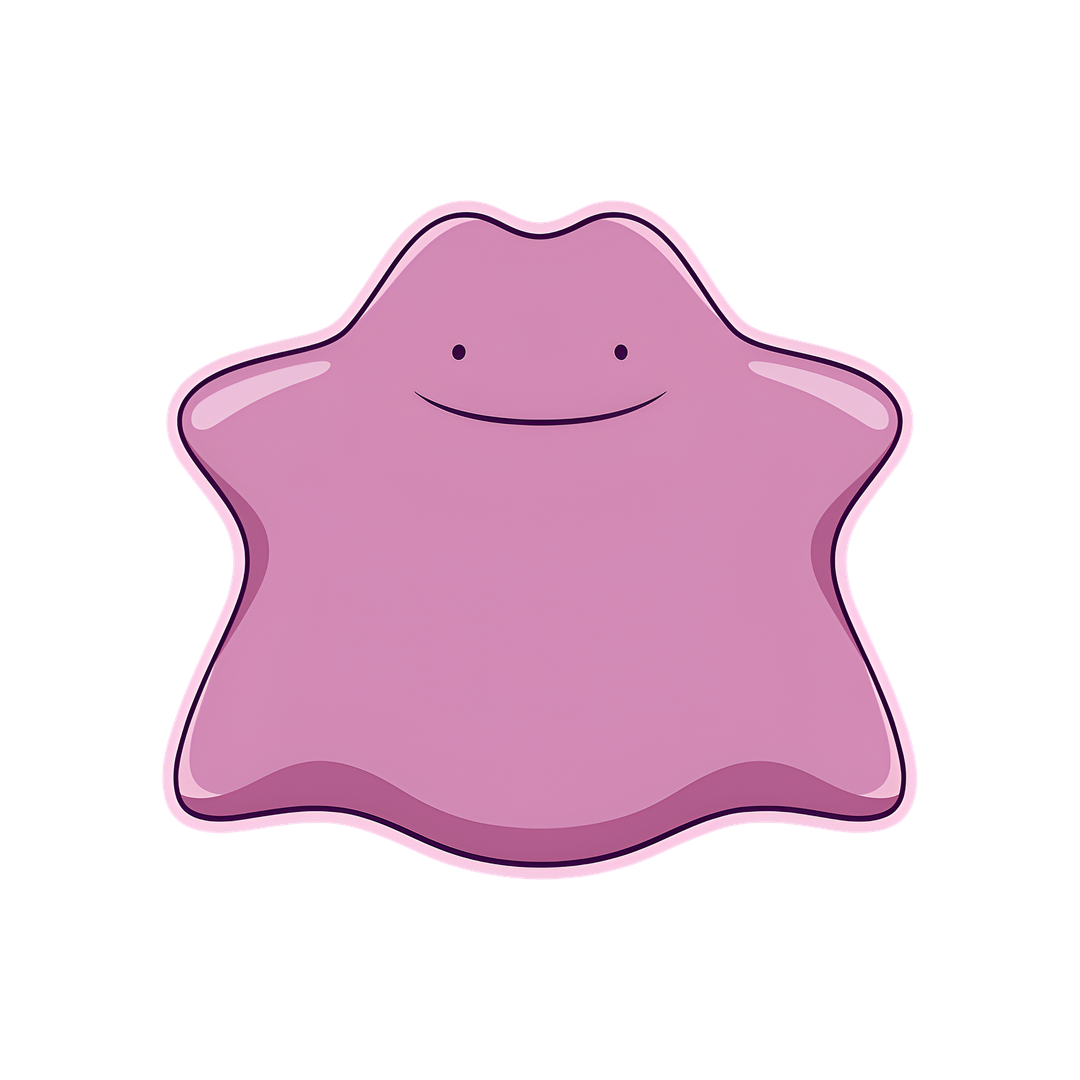ditto pokemon purple sticker