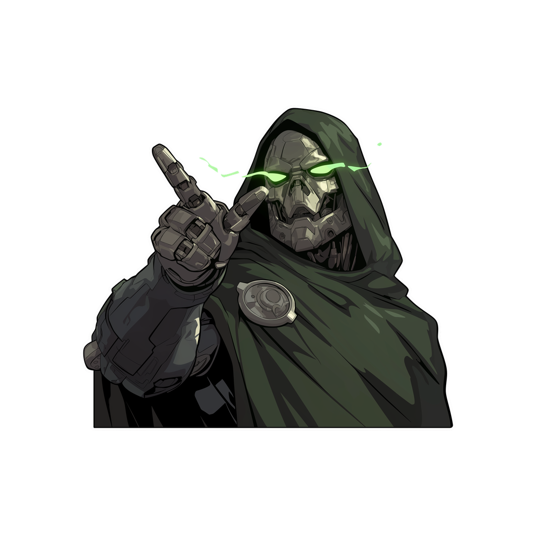 doctor doom villain sticker