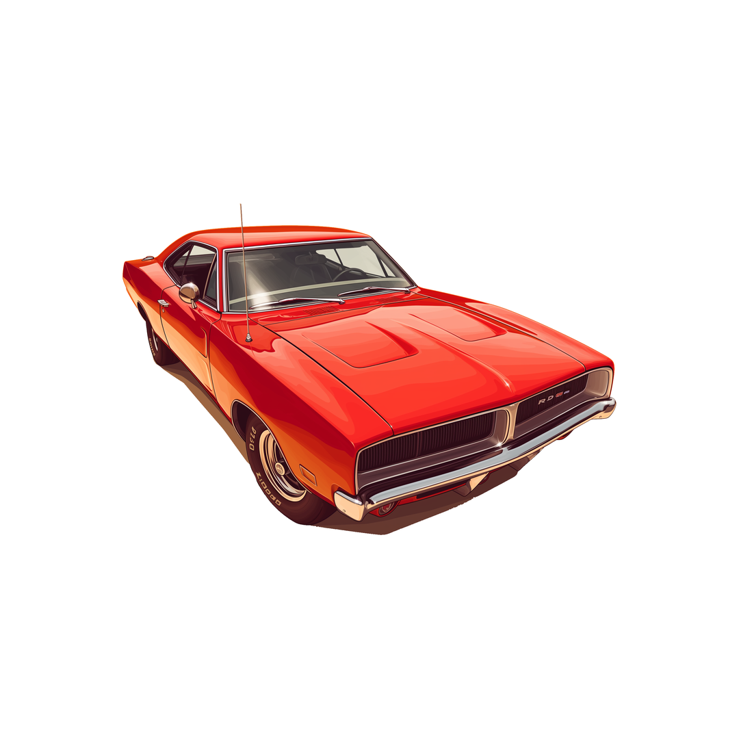 dodge charger rt classic muscle car sticker