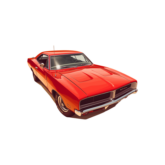 dodge charger rt classic muscle car sticker