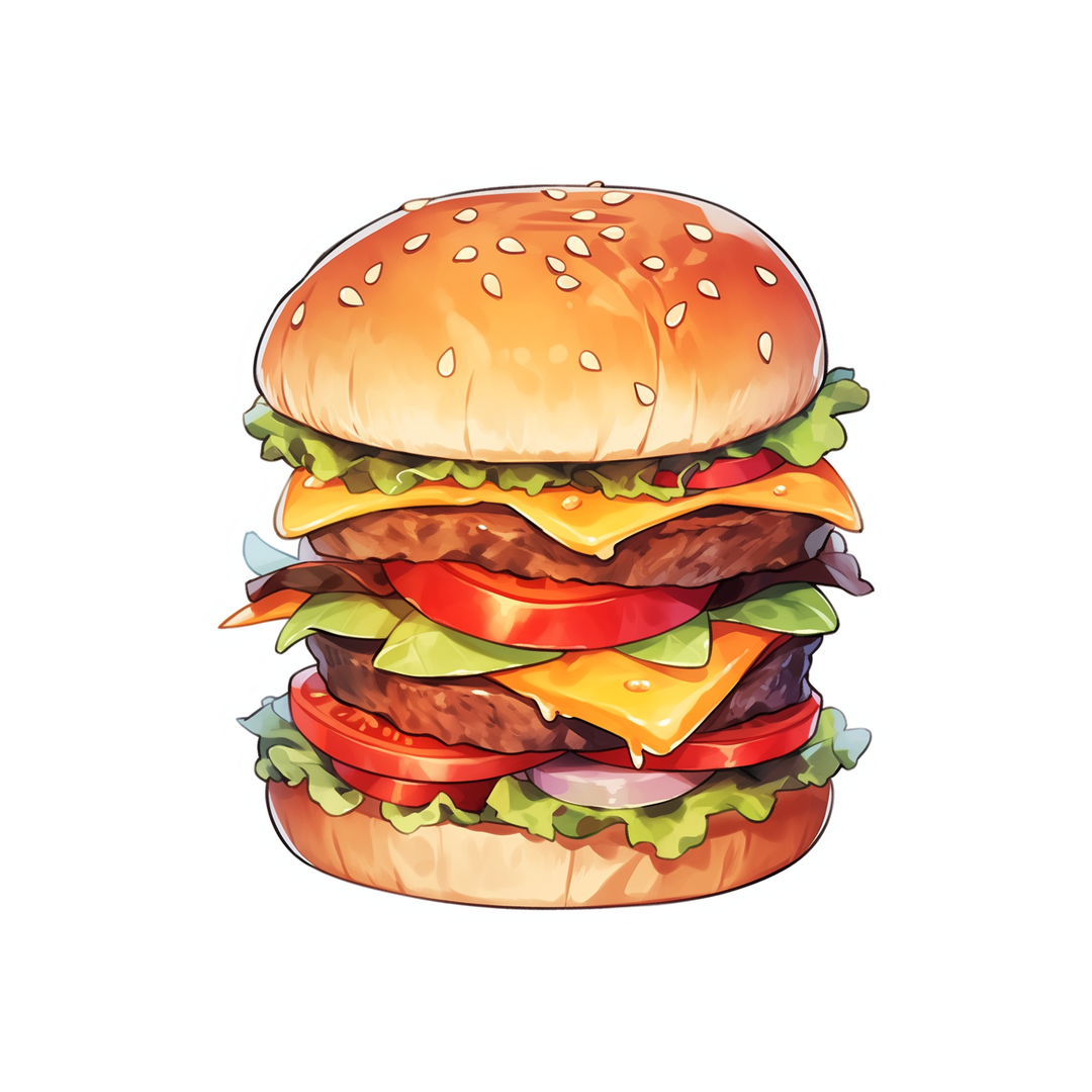 double burger sticker
