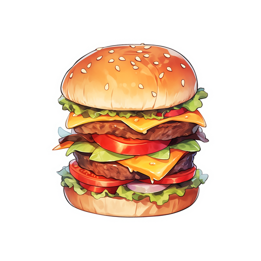 double burger sticker