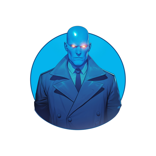 dr manhattan blue superhero sticker