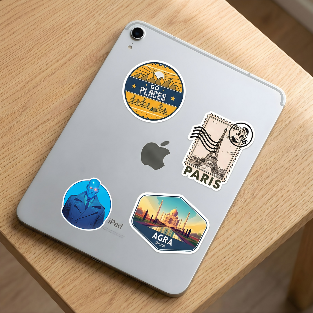 dr manhattan blue superhero sticker