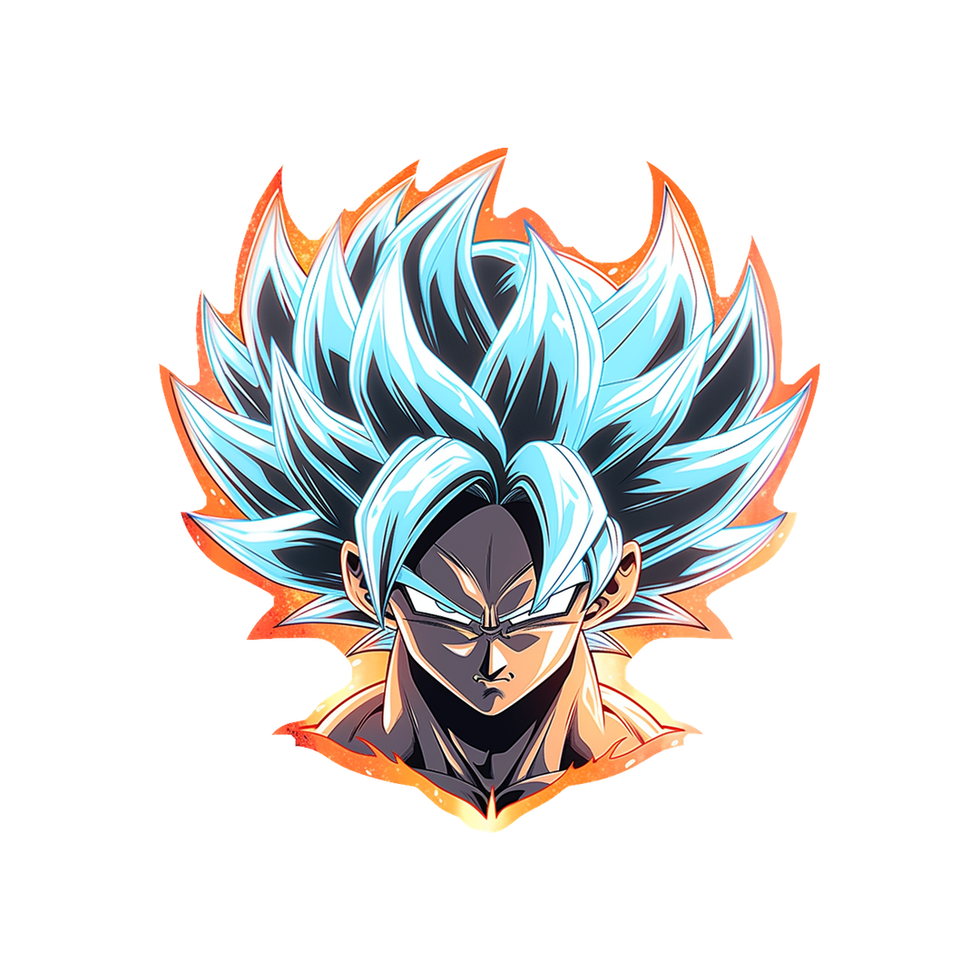 dragon ball goku orange stroke sticker
