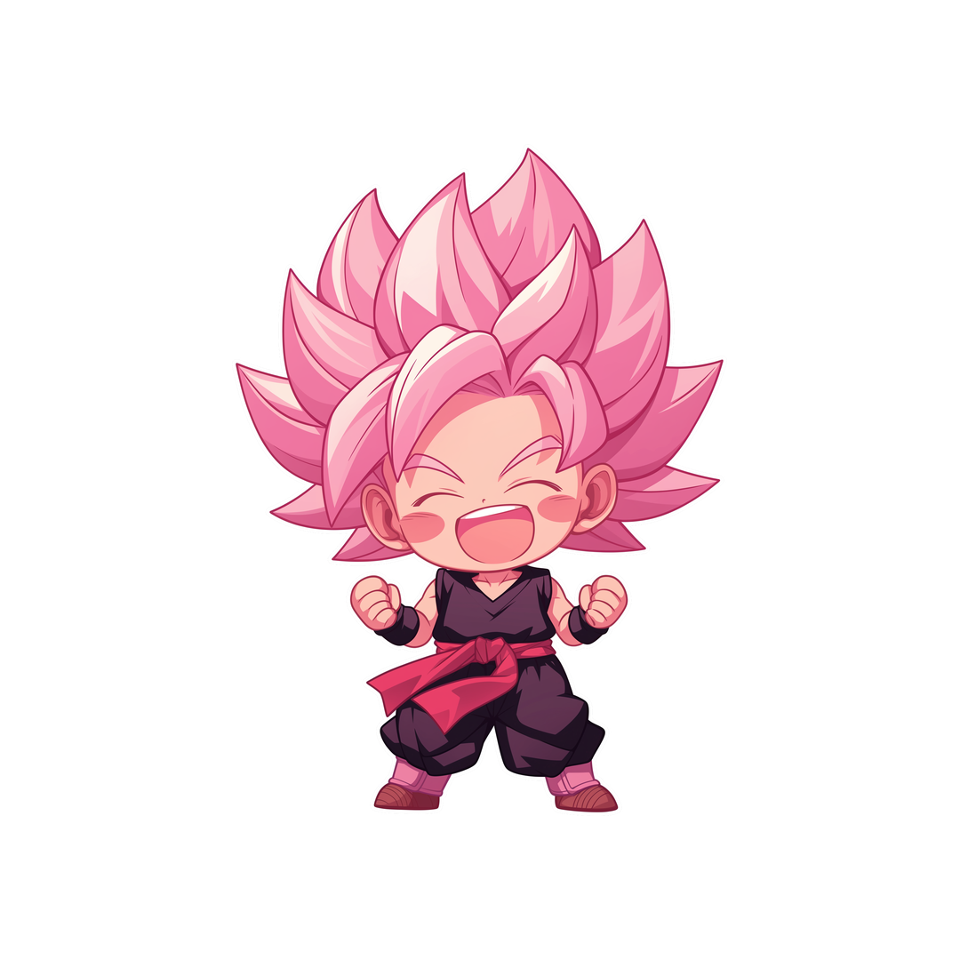 dragon ball goku rose chibi sticker