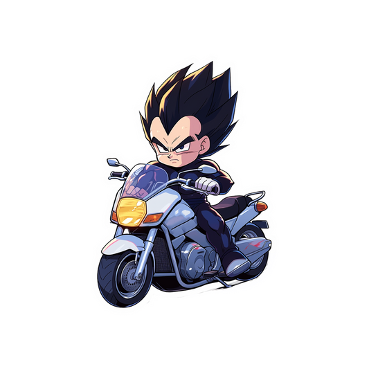 dragon ball vegeta on the bike sticker