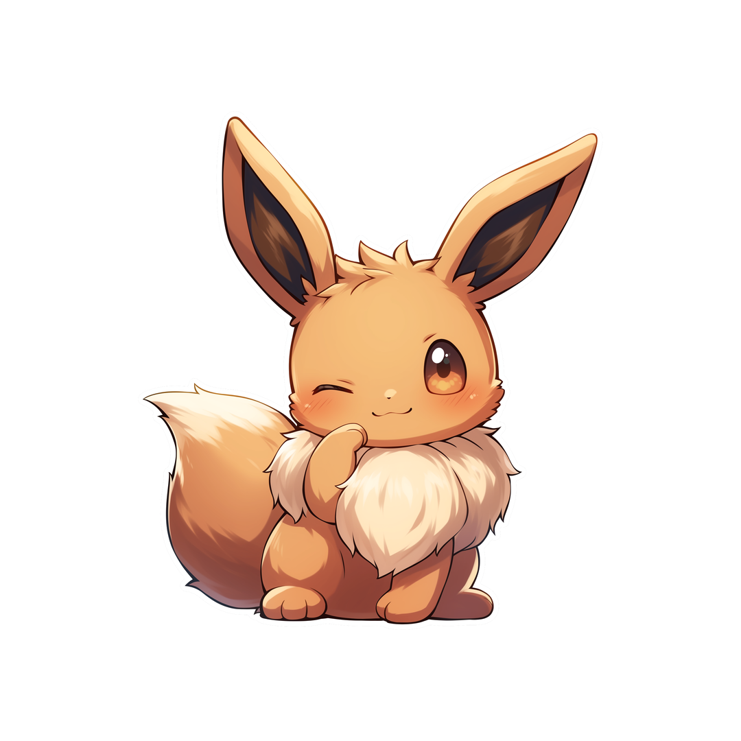 eevee winking cute sticker