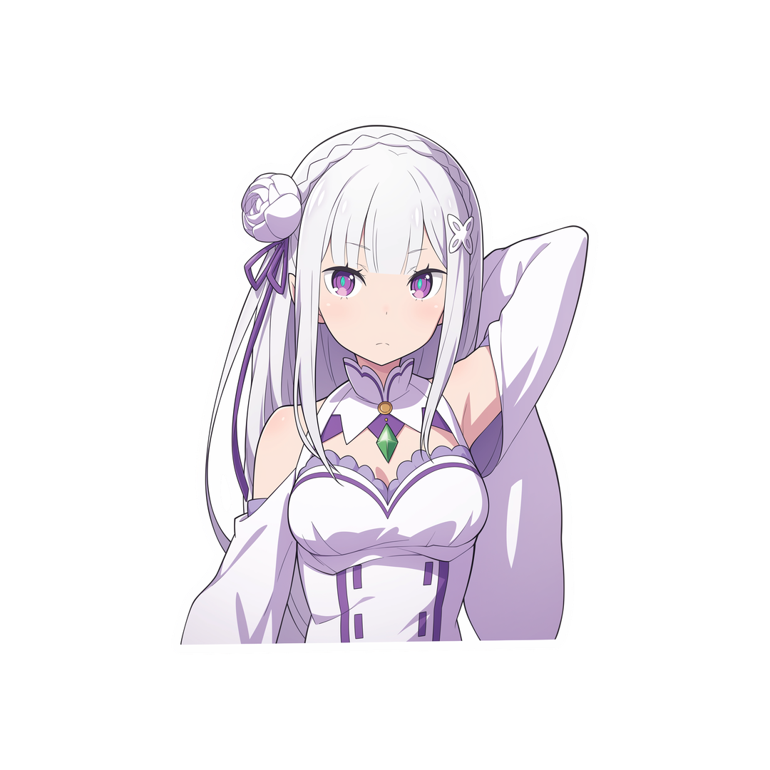 emilia re zero anime sticker