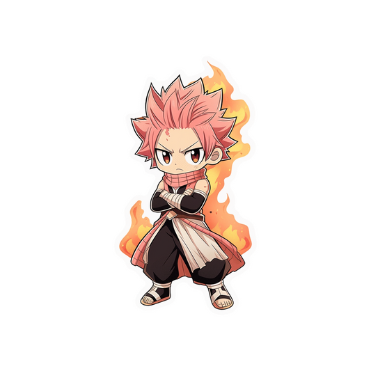 fairy tail chibi natsu dragneel with fire sticker