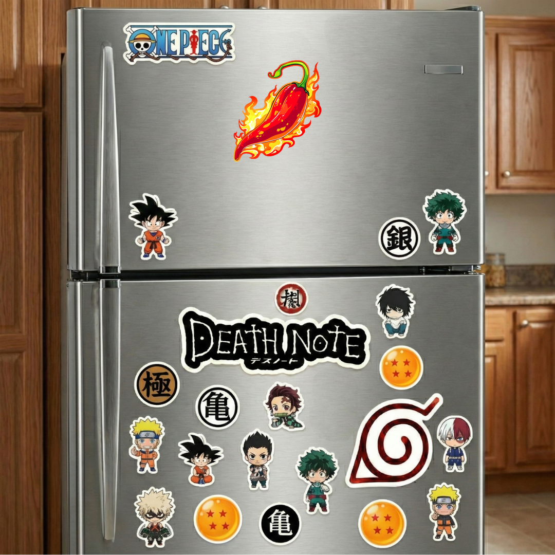 fiery hot chili pepper sticker