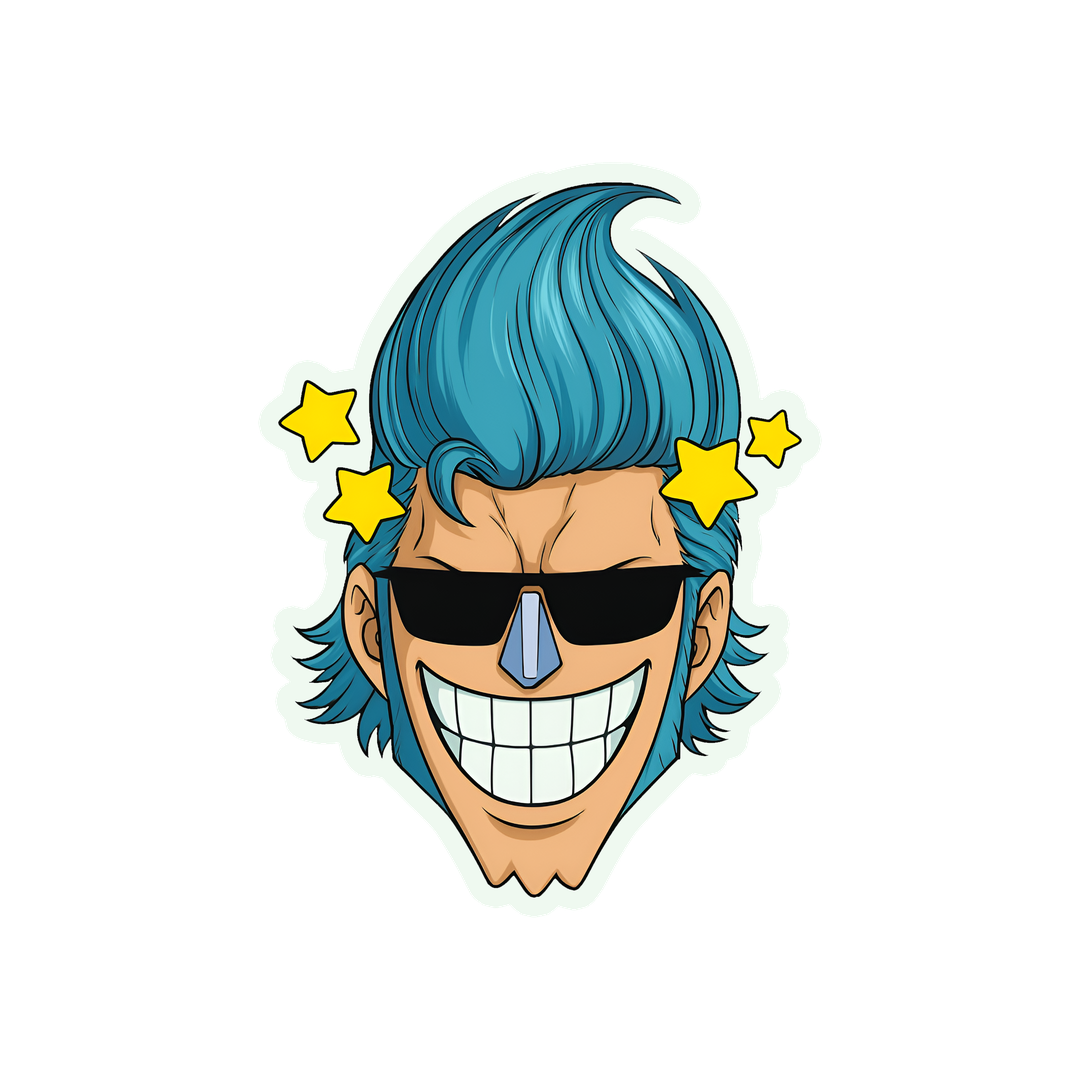 franky head one piece sticker