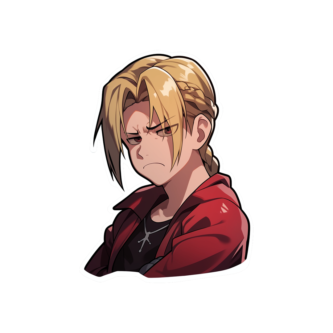 fullmetal alchemist displeased edward elric sticker