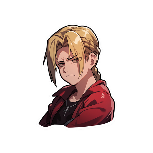 fullmetal alchemist displeased edward elric sticker
