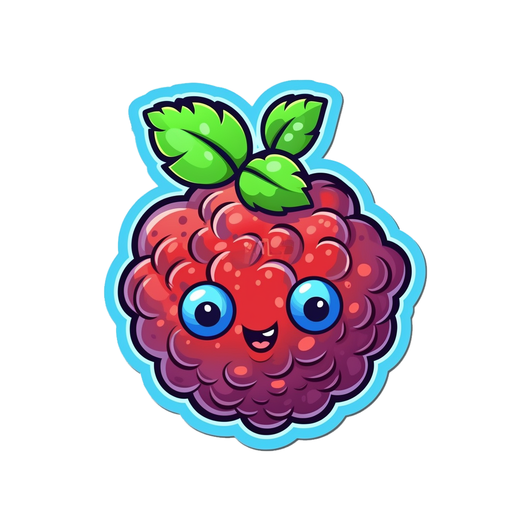 funny strawberry sticker