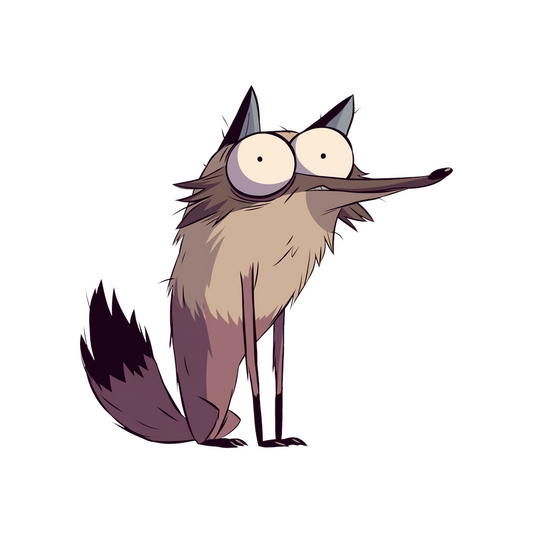 funny wolf cartoon sticker