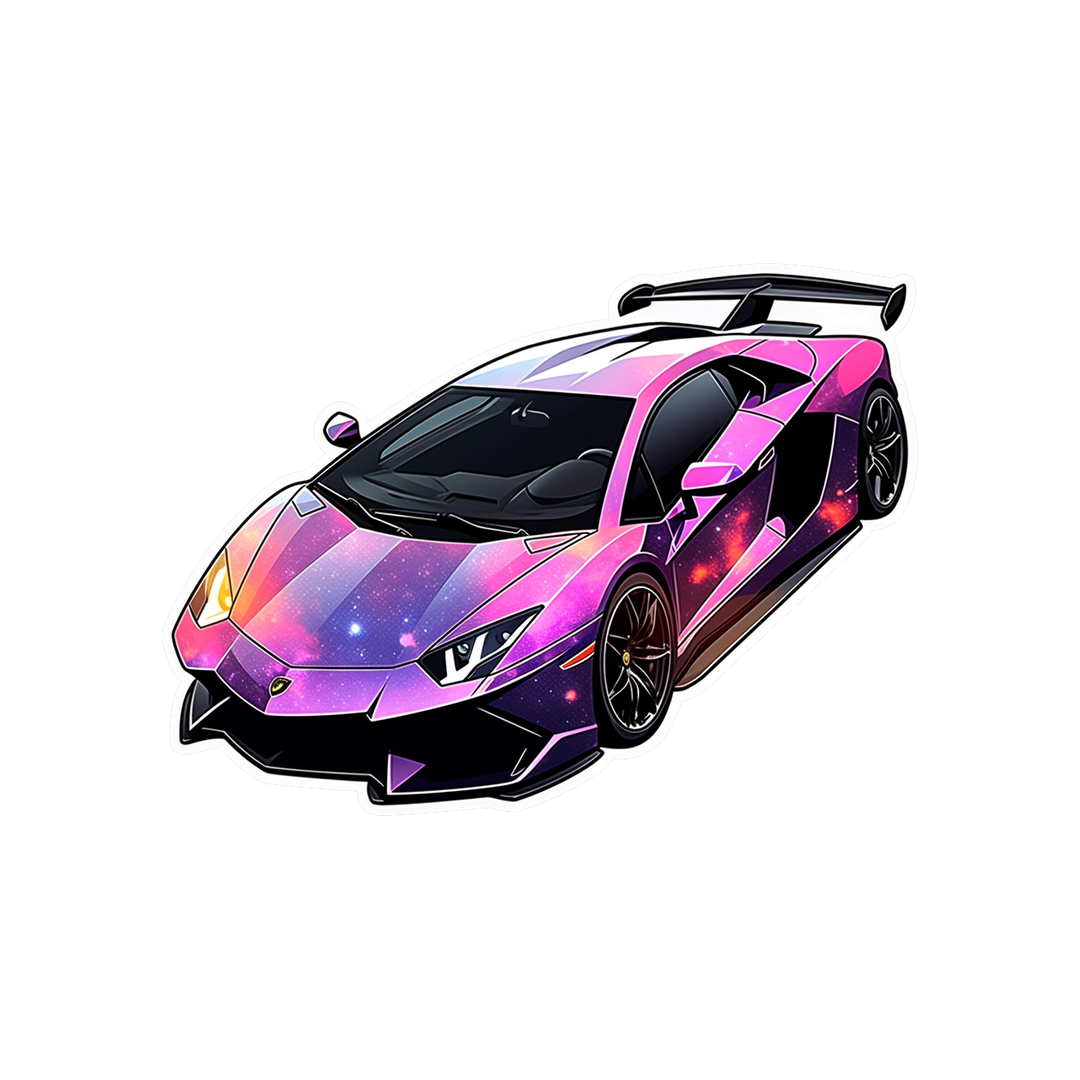 galaxy lamborghini aventador sticker