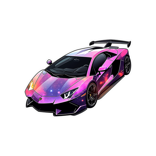 galaxy lamborghini aventador sticker