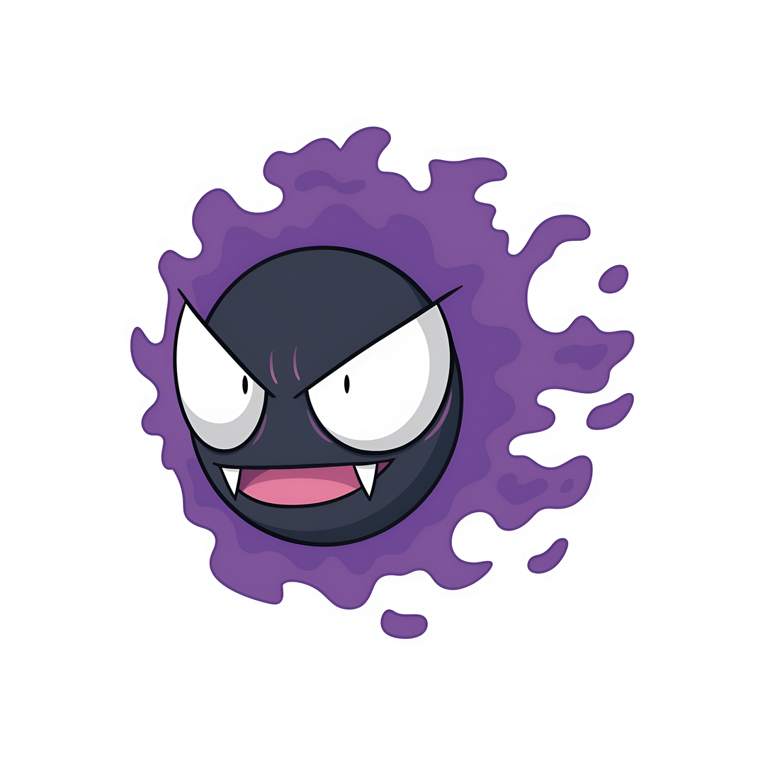 gastly pokemon ghost sticker